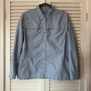 L.L. Bean fishing shirt light blue large men